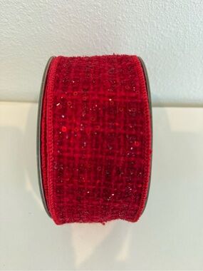 Farrisilk Designer Ribbon - Red Tweed